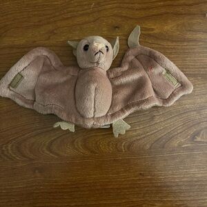 Ty Plush Beanie Baby Batty the Brown Bat Toy - Brown and Tan